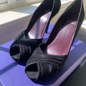 Stuart Weitzman Black Suede Heels 6.5M
